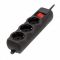 Фільтр живлення Gembird Pro (SPG3-G-6B-PRO) 3 розетки, 1.8м, чорний