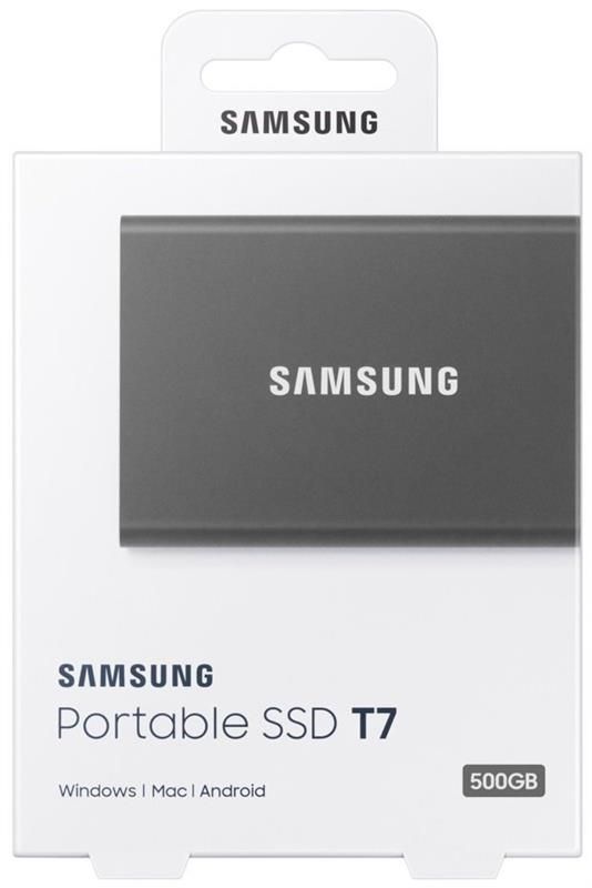 Накопичувач зовнішній SSD 2.5" USB  500GB Samsung T7 Titan Gray (MU-PC500T/WW)