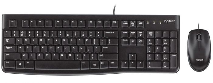 Комплект (клавіатура, мишка) Logitech MK120 Black USB (920-002562)