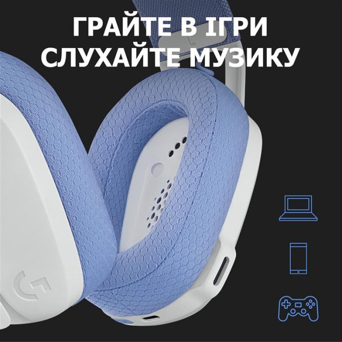 Bluetooth-гарнітура Logitech G435 Wireless White (981-001074)