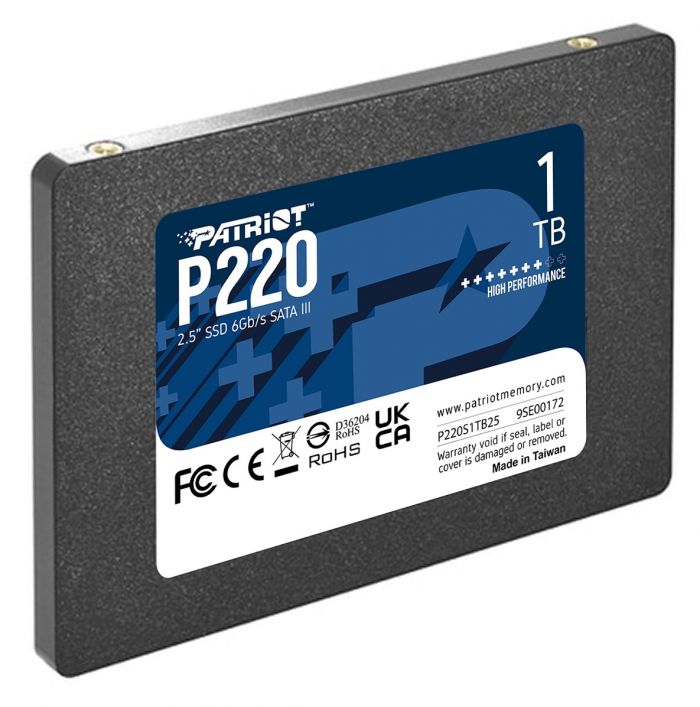 Накопичувач SSD 1TB Patriot P220 2.5" SATAIII TLC (P220S1TB25)