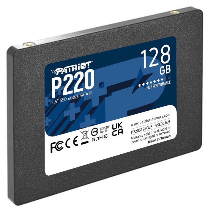 Накопичувач SSD 128GB Patriot P220 2.5" SATAIII TLC (P220S128G25)