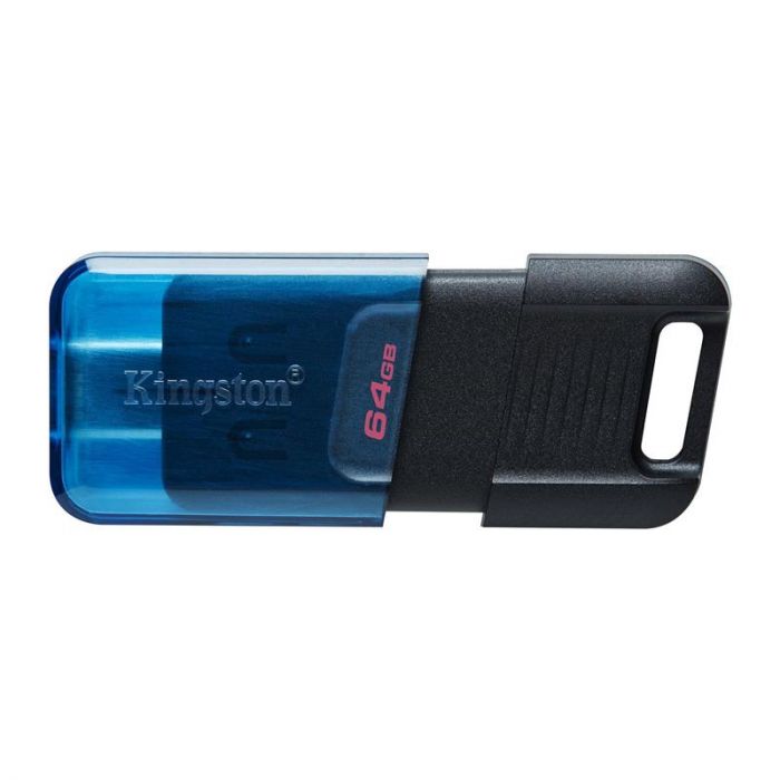 Флеш-накопичувач USB3.2 64GB Type-C Kingston DataTraveler 80 M Blue/Black (DT80M/64GB)