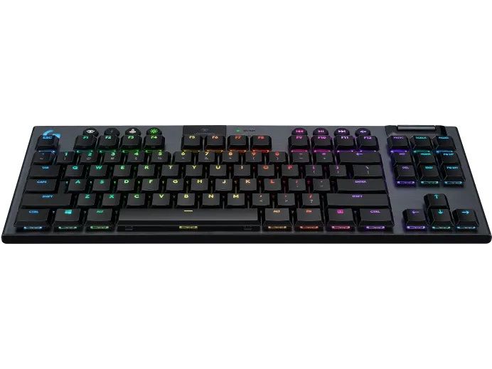 Клавiатура бездротова Logitech G915 TKL Lightspeed Wireless RGB Mechanical Carbon Tactile Switch (920-009503)