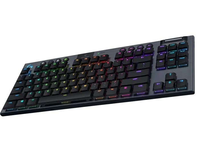 Клавiатура бездротова Logitech G915 TKL Lightspeed Wireless RGB Mechanical Carbon Tactile Switch (920-009503)