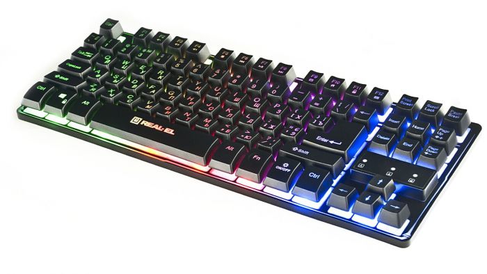 Клавіатура REAL-EL Gaming 8710 TKL Backlit Ukr Black