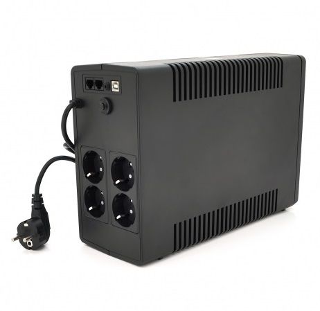 Джерело безперебійного живлення Tescom Leo+ 1200VA, LCD, AVR, 4xSchuko, 2x12V7Ah, RS232, USB, RJ45, пластик (TCM1200/29693)