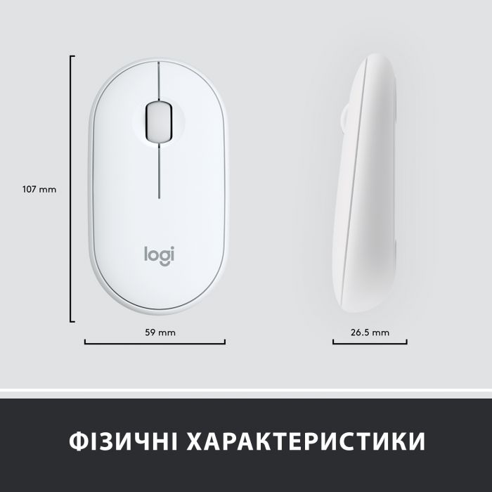 Комплект (клавіатура, мишка) бездротовий Logitech MK470 White USB (920-009205)