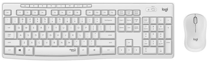 Комплект (клавiатура, миша) бездротовий Logitech MK295 Combo White (920-009824)