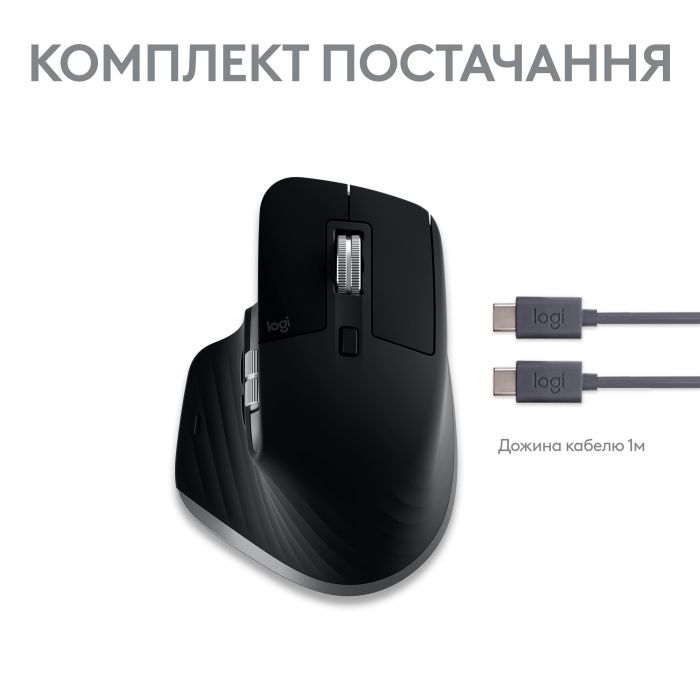 Миша Bluetooth Logitech MX Master 3S For Mac Space Grey (910-006571)