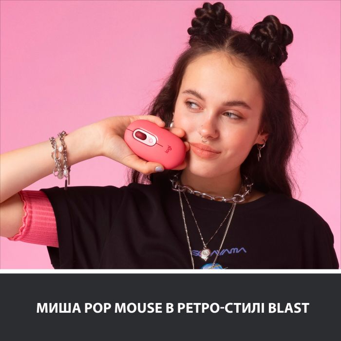 Миша бездротова Logitech POP Mouse Bluetooth Heartbreaker Rose (910-006548)