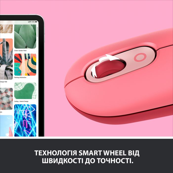 Миша бездротова Logitech POP Mouse Bluetooth Heartbreaker Rose (910-006548)