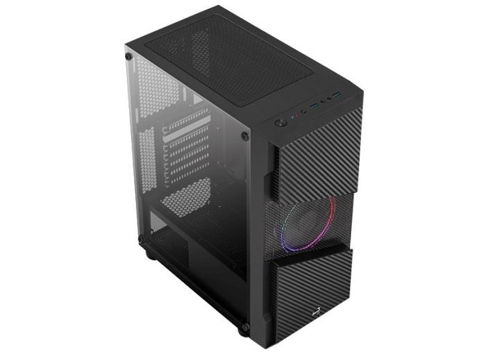 Корпус AeroCool Menace Saturn FRGB-G-BK-v1 (ACCM-PV20013.11) Black без БЖ