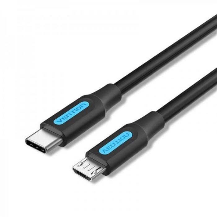 Кабель Vention micro USB - USB Type-C (M/M), 1 м, Black (COVBF)