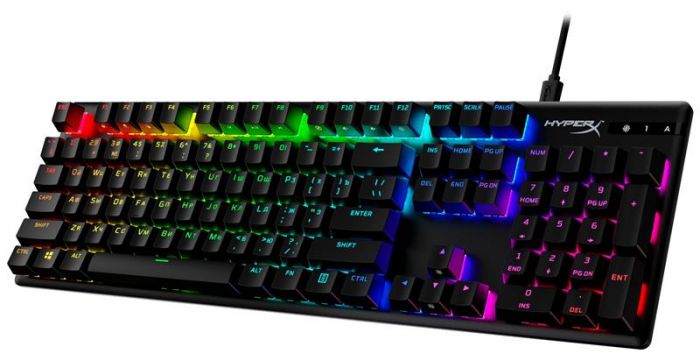 Клавіатура HyperX Alloy Origins Red RGB PBT ENG/RU Black (639N3AA) 