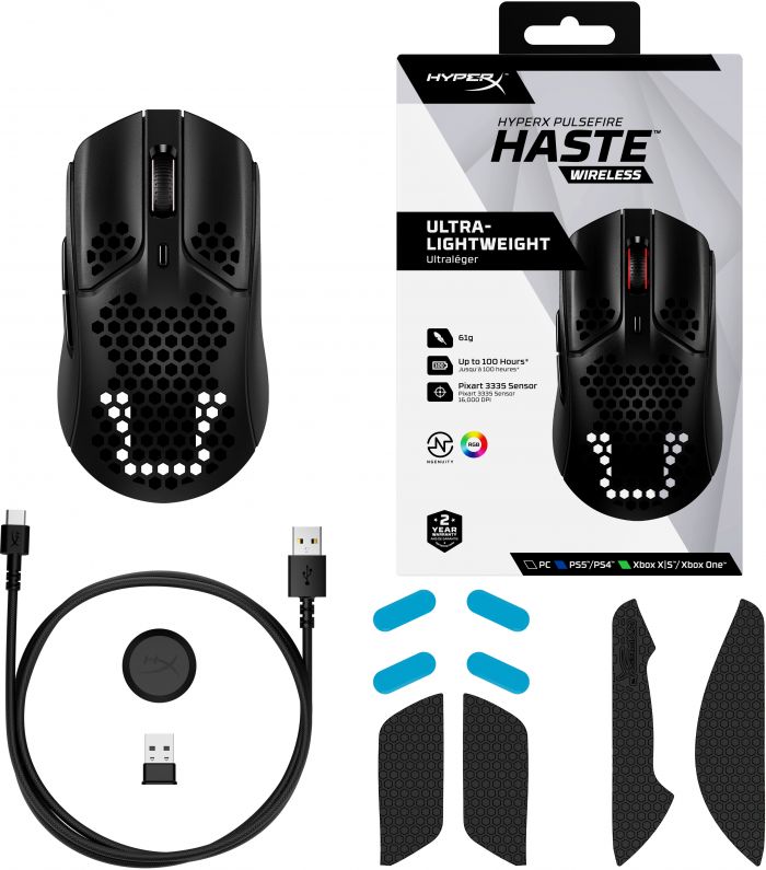 Миша бездротова HyperX Pulsefire Haste WL Black (4P5D7AA) 