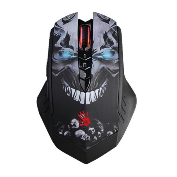 Миша бездротова R80 Plus Bloody (Skull) Black