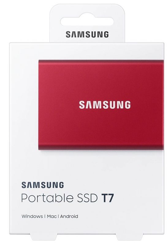 Накопичувач зовнішній SSD 2.5" USB 2.0TB Samsung T7 Red (MU-PC2T0R/WW)