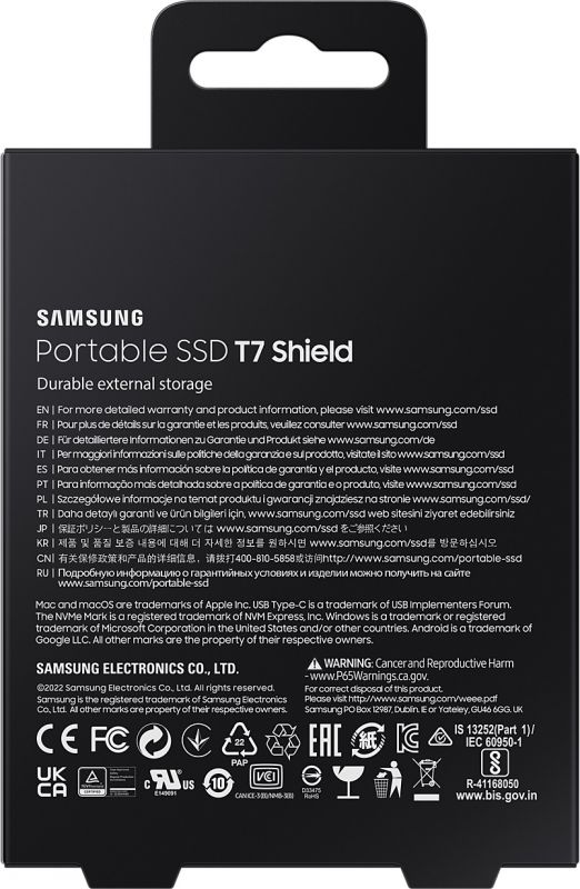 Накопичувач зовнішній SSD 2.5" USB 1.0TB Samsung T7 Shield Blue (MU-PE1T0R/EU)