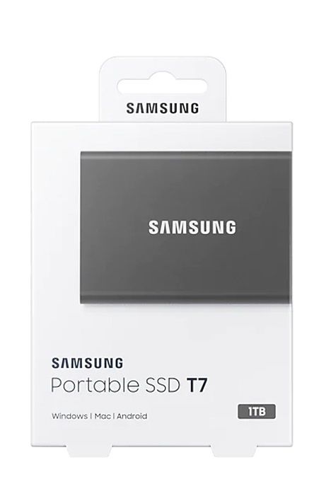 Накопичувач зовнішній SSD 1TB Samsung T7 Titan Gray (MU-PC1T0T/WW)