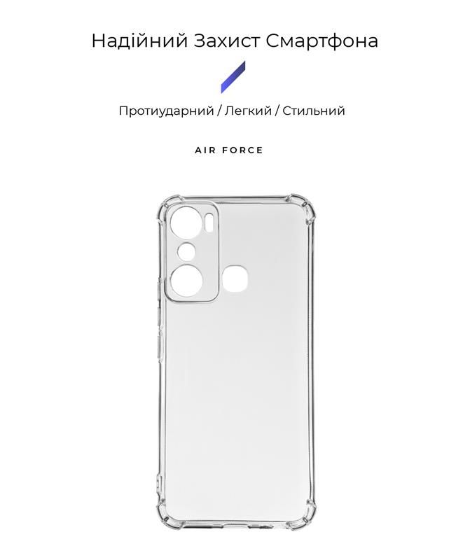 Чохол-накладка Armorstandart Air Force для Infinix Hot 20i (X665E) Camera cover Transparent (ARM66429)