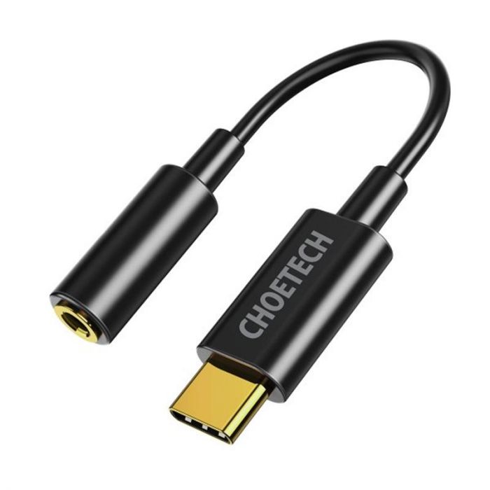 Адаптер Choetech 3.5 мм - USB Type-C (F/M), Black (AUX003-BK)