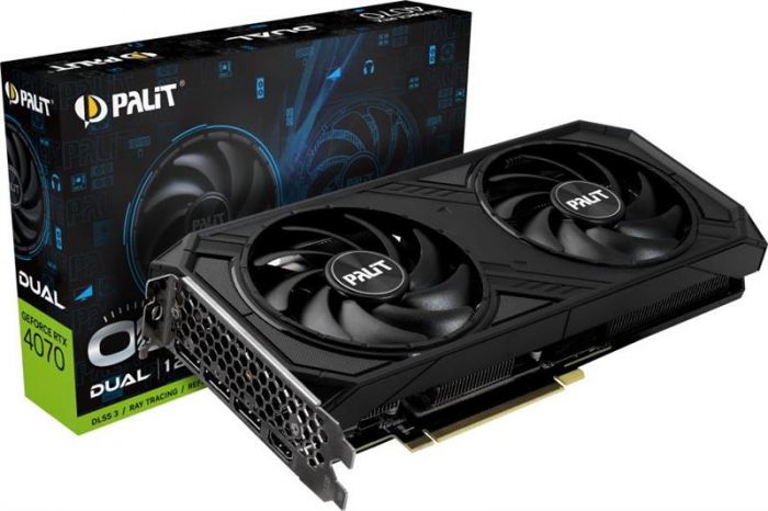 Відеокарта GF RTX 4070 12GB GDDR6X Dual OC Palit (NED4070S19K9-1047D)