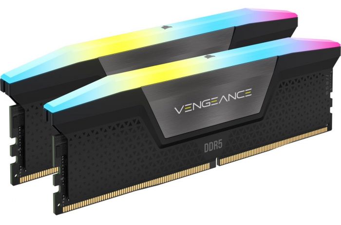 Модуль пам`ятi DDR5 2x32GB/6400 Corsair Vengeance RGB Black (CMH64GX5M2B6400C32)