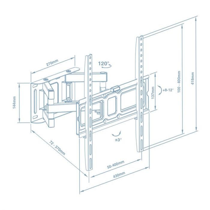 Кронштейн Walfix R-414B (VESA400х400)