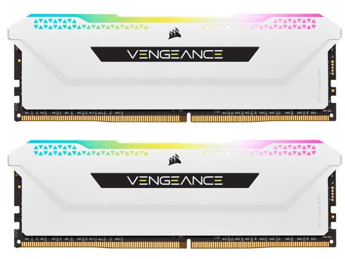 Модуль пам`ятi DDR4 2x16GB/3600 Corsair Vengeance RGB Pro SL White (CMH32GX4M2D3600C18W)