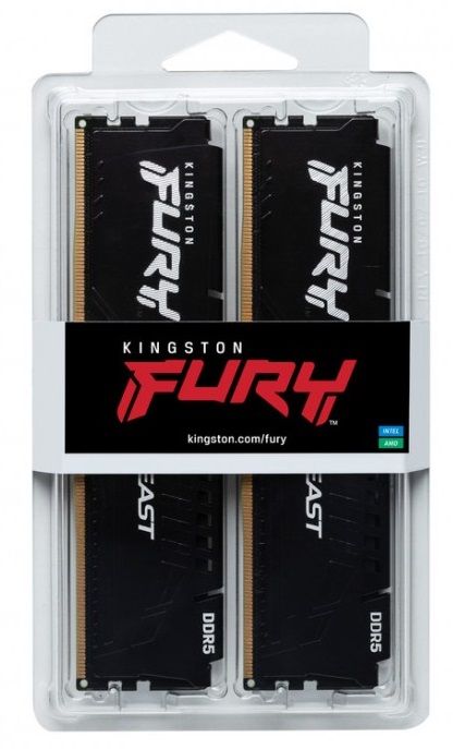 Модуль пам`яті DDR5 2x16GB/5200 Kingston Fury Beast Black (KF552C40BBK2-32)