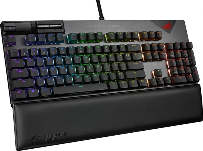 Клавiатура Asus ROG Strix Flare II LED 104key NX Red US Black/Grey (90MP02D6-BKUA01)