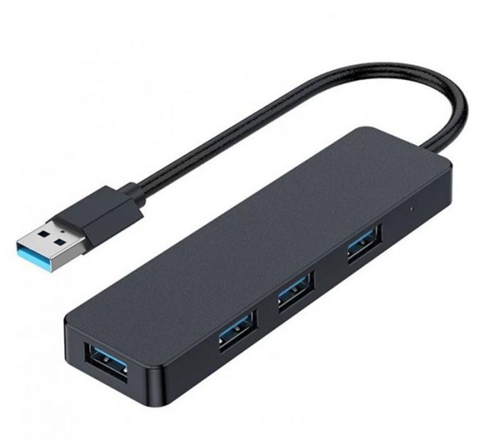 Концентратор USB 3.0 Gembird 4хUSB3.0, пластик, Black (UHB-U3P4-04)