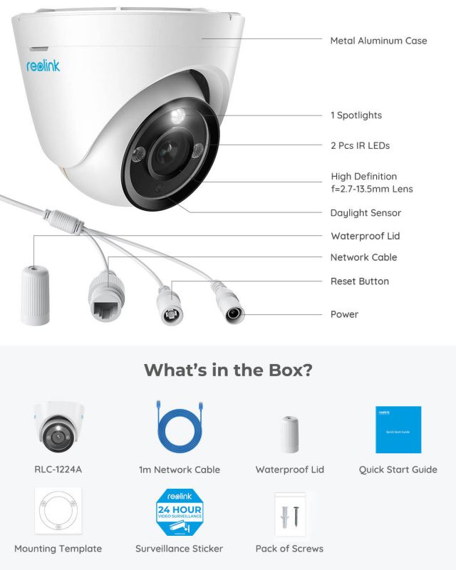 IP камера Reolink RLC-1224A 2.8 mm