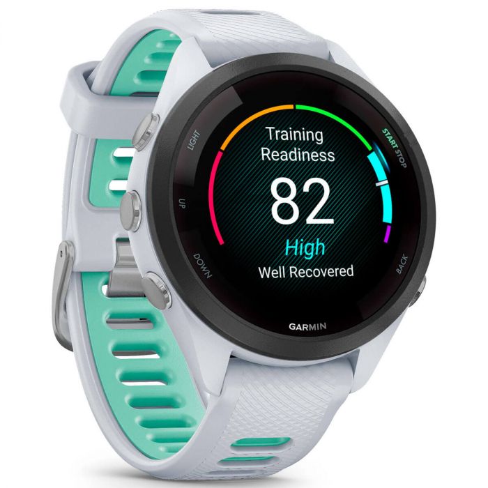 Смарт-годинник Garmin Forerunner 265S Black Bezel with Whitestone Case and Whitestone/Neo Tropic Silicone Band (010-02810-54)