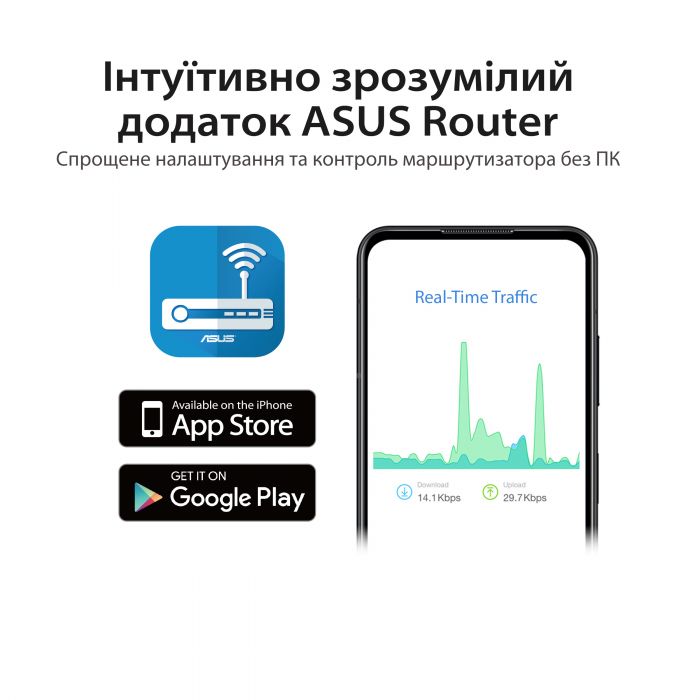 Бездротовий маршрутизатор Asus RT-AX57 (90IG06Z0-MO3C00)