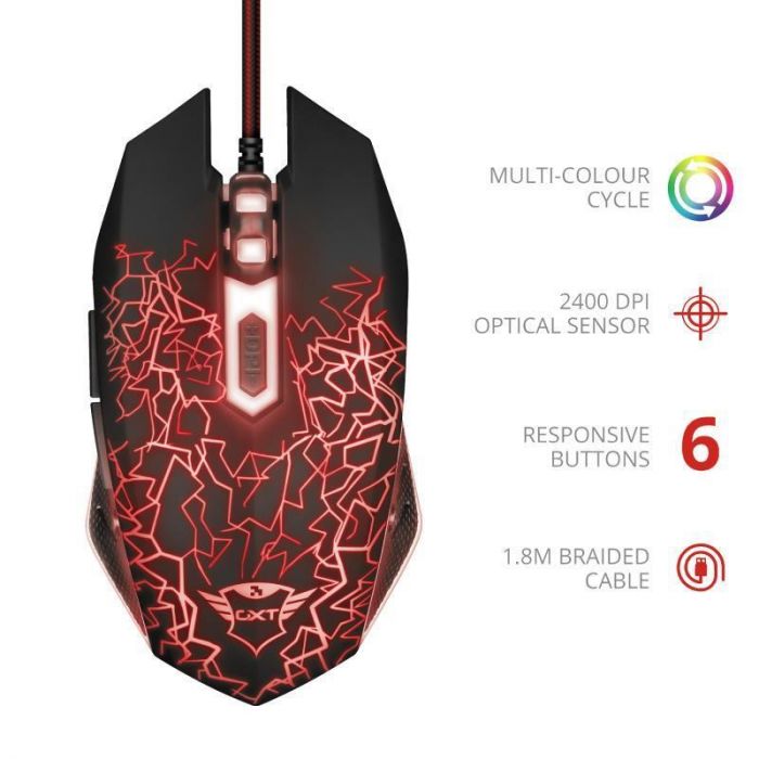 Миша Trust GXT 105X Izza LED Black (24618) 