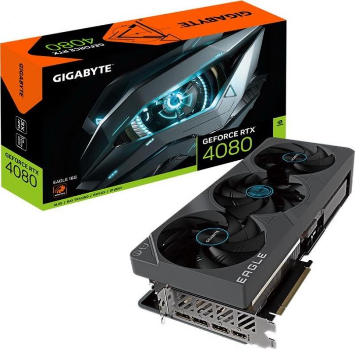 Відеокарта GF RTX 4080 16GB GDDR6X Eagle Gigabyte (GV-N4080EAGLE-16GD)