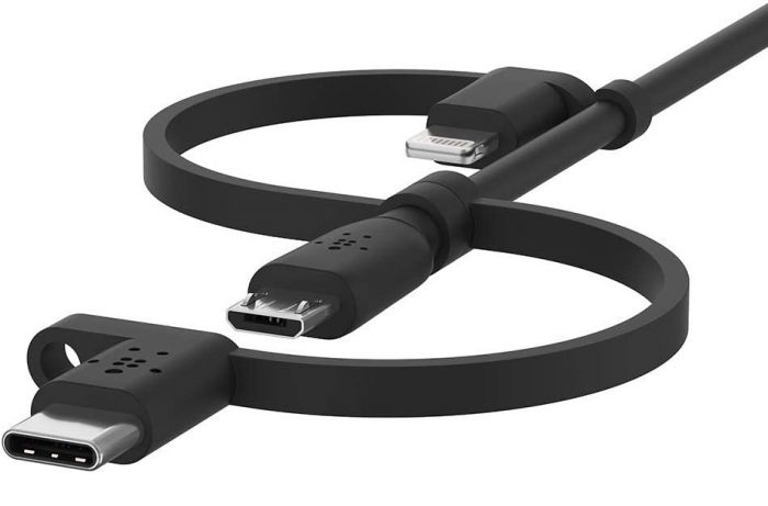 Кабель Belkin Boost Charge Universal USB - USB-C/Lightning/MicroUSB 1 м Black (CAC001bt1MBK)