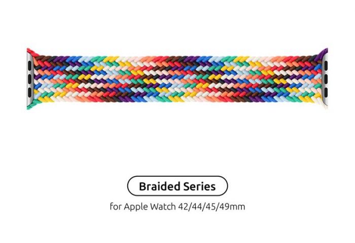 Ремінець Armorstandart Braided Solo Loop для Apple Watch 42mm/44mm/45mm/49mm Pride Editi Size 6 (148 mm) (ARM64937)