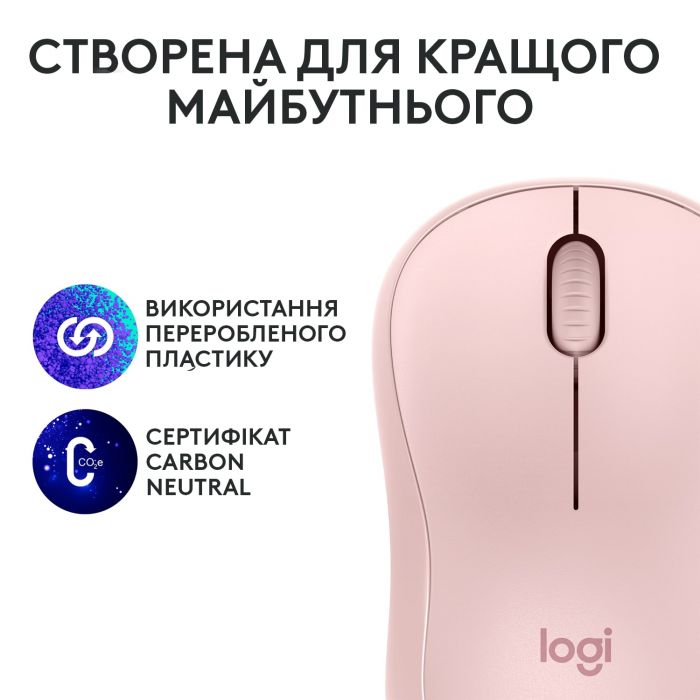 Мишка бездротова Logitech M240 Silent Rose (910-007121)