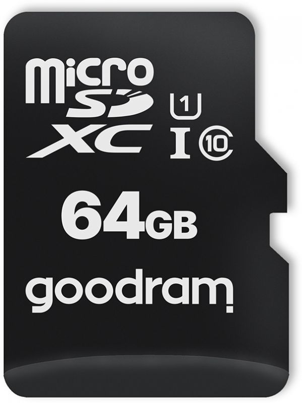 Карта пам`ятi MicroSDXC 64GB UHS-I Class 10 GOODRAM + SD-adapter + OTG Card reader (M1A4-0640R12)