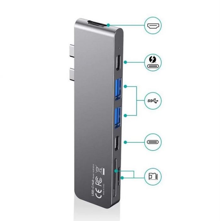 USB-хаб Choetech HUB-M14 USB Type-C 7-в-1
