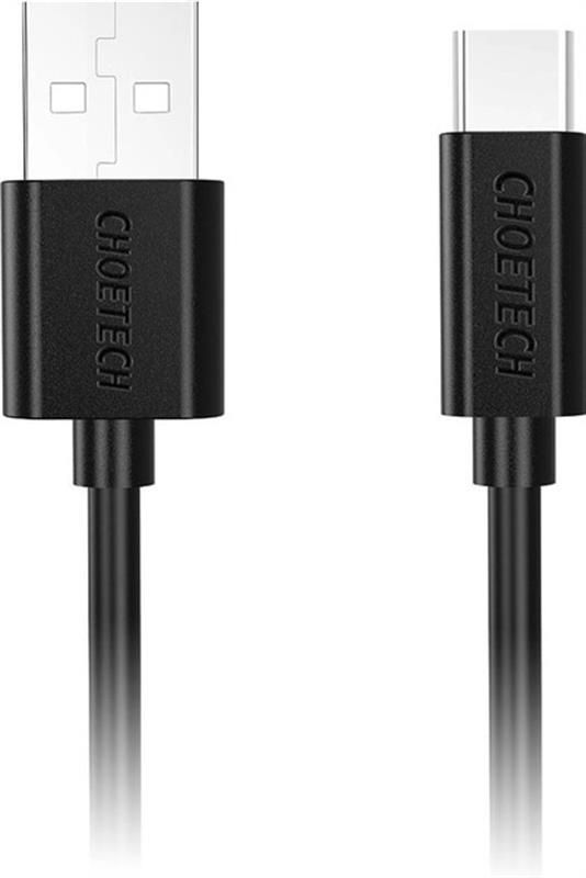 Кабель Choetech USB - USB Type-C (M/M), 2 м, Black (AC0003)