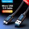 Кабель Vention USB - MicroUSB-B (M/M) PVC Round nickel-plated, 0.25 м Black (COPBC)