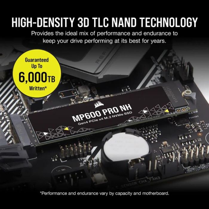 Накопичувач SSD  500GB M.2 NVMe Corsair MP600 Pro NH M.2 2280 PCIe Gen4.0 x4 3D TLC (CSSD-F0500GBMP600PNH)