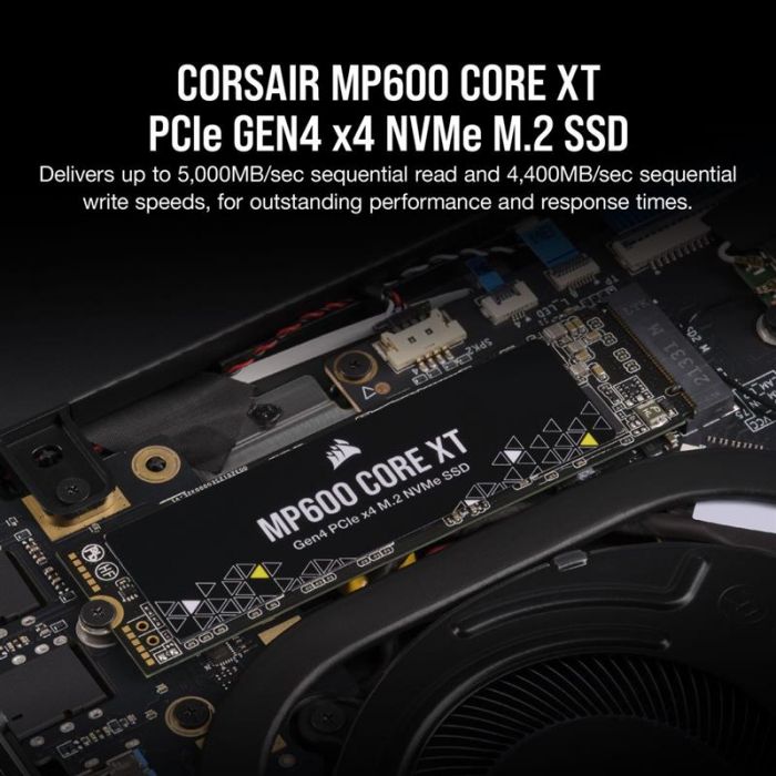 Накопичувач SSD 2TB M.2 NVMe Corsair MP600 Core XT M.2 2280 PCIe Gen4.0 x4 3D QLC (CSSD-F2000GBMP600CXT)