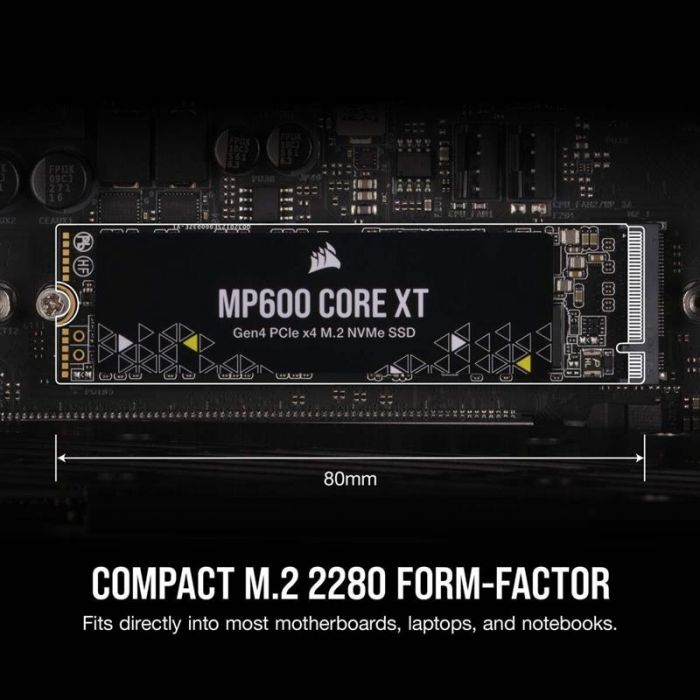 Накопичувач SSD 1TB M.2 NVMe Corsair MP600 Core XT M.2 2280 PCIe Gen4.0 x4 3D QLC (CSSD-F1000GBMP600CXT)