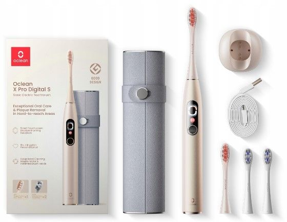 Розумна зубна електрощітка Oclean X Pro Digital Set Electric Toothbrush Champagne Gold (6970810552577)