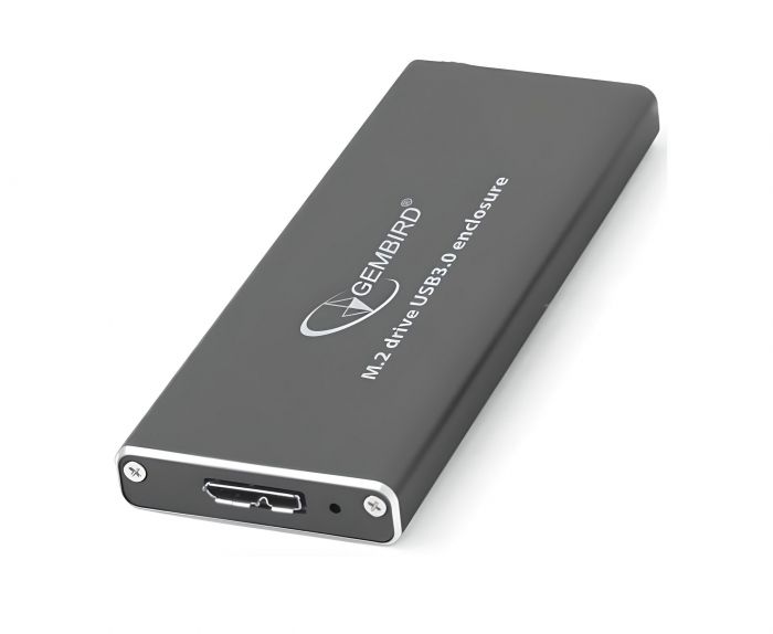 Зовнішня кишеня Gembird для підключення SSD M.2, USB 3.0, алюміній, Black (EE2280-U3C-01)